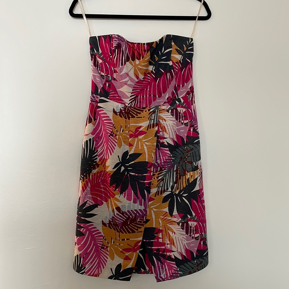NWT Banana Republic Floral Printed Strapless Dress